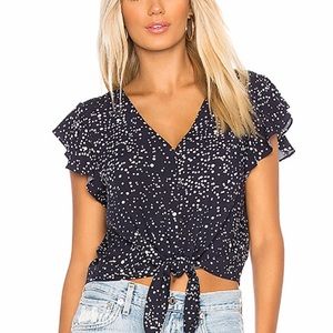 Cupcakes and cashmere Bellfield Top in Ink